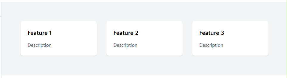 Tailwind CSS 3列カードレイアウト実装例