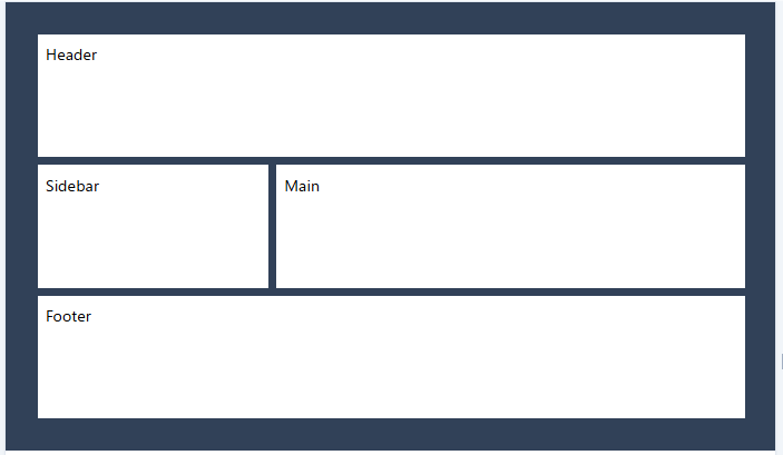 TailwindCSS で grid-template-areas を任意値構文で書いた同じレイアウト