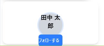 Tailwind CSS プロフィールカード HTML構造のネストミス